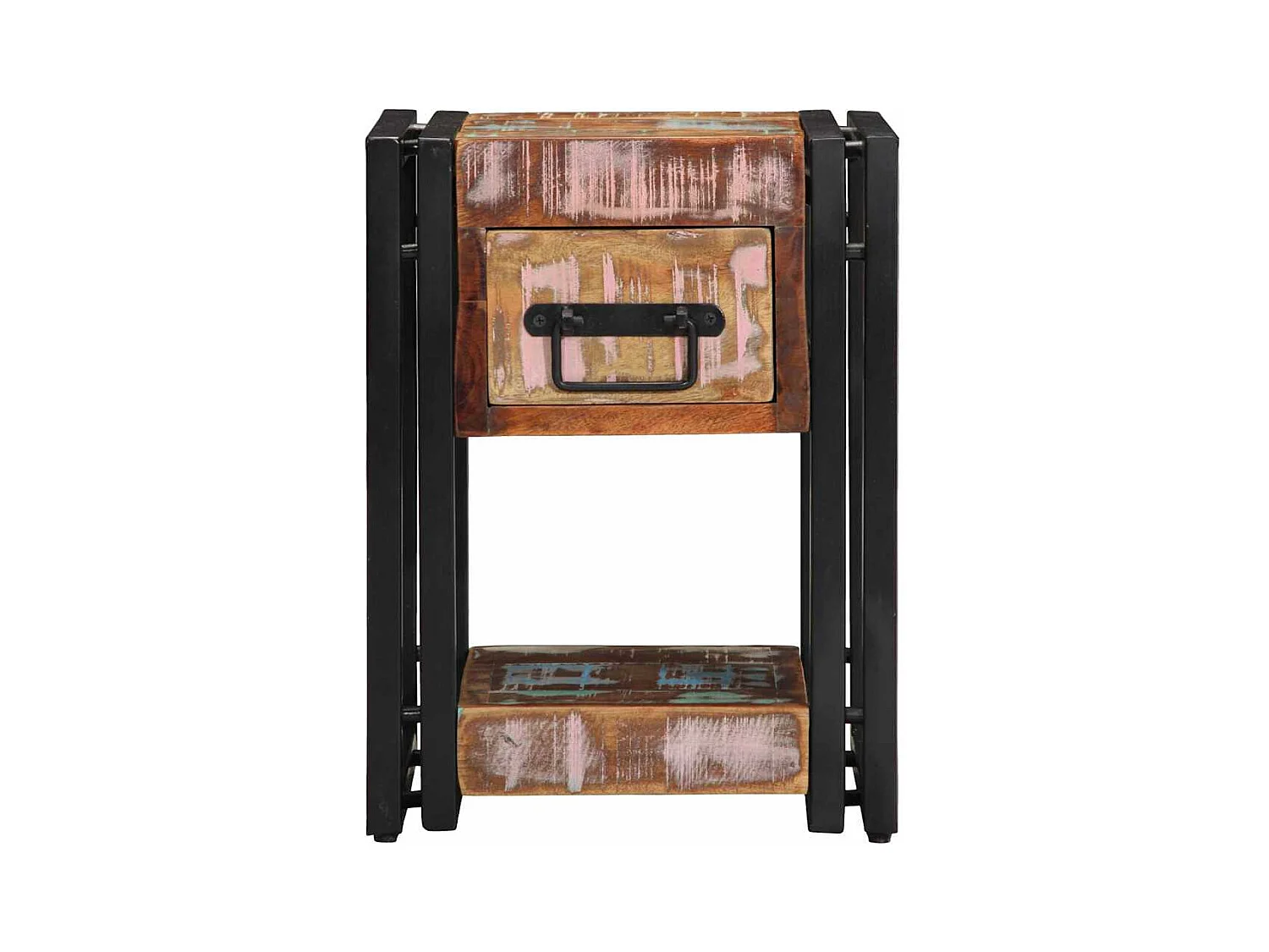 Tables de nuit 2 pcs 40x40x40 cm Bois massif recyclé