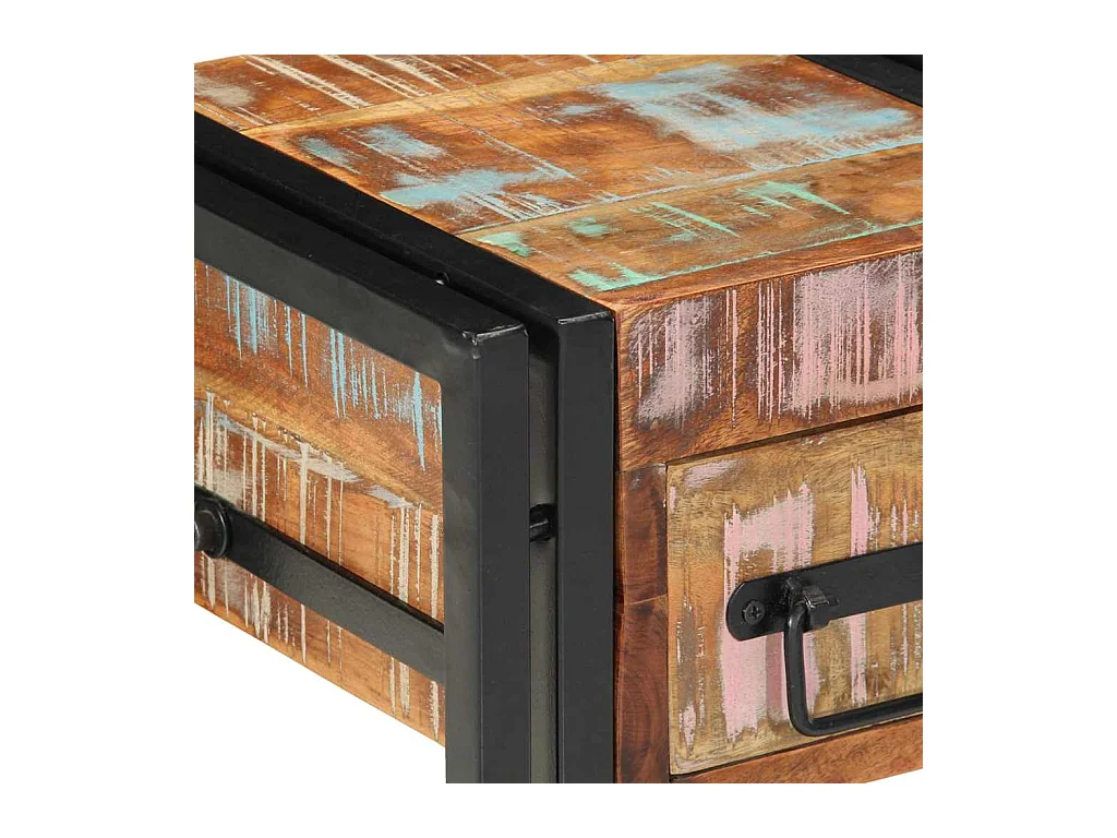 Tables de nuit 2 pcs 40x40x40 cm Bois massif recyclé