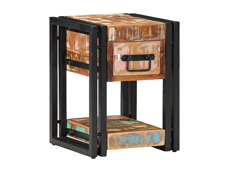 Tables de nuit 2 pcs 40x40x40 cm Bois massif recyclé