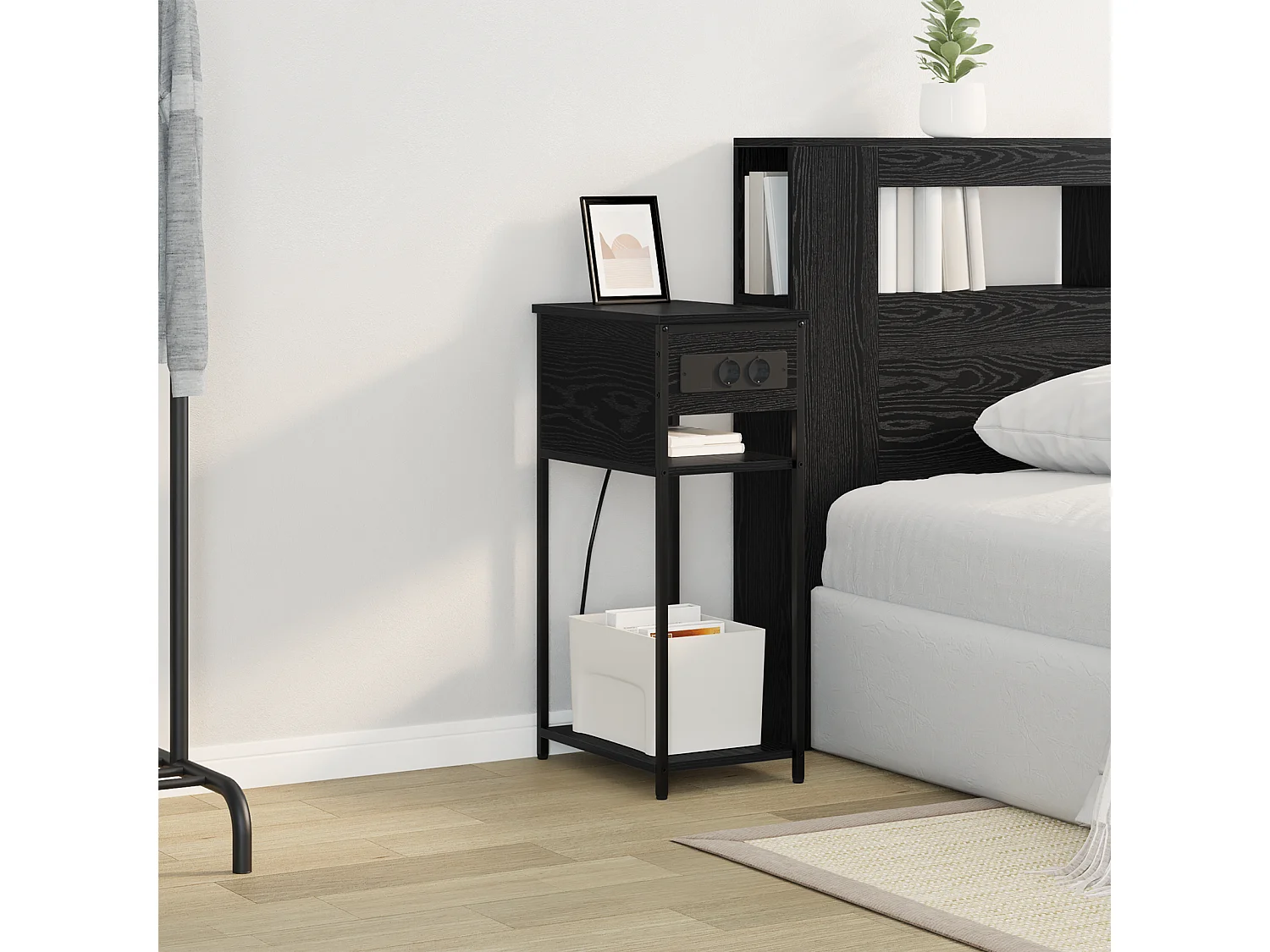 Cabinet de chevet Chêne noir 28.1 x 40.9 x 75 cm