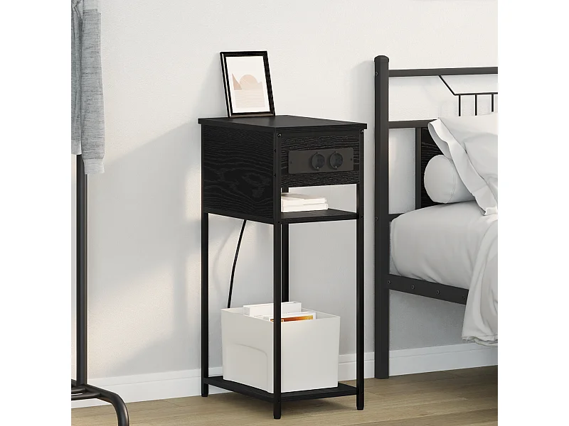 Cabinet de chevet Chêne noir 28.1 x 40.9 x 75 cm