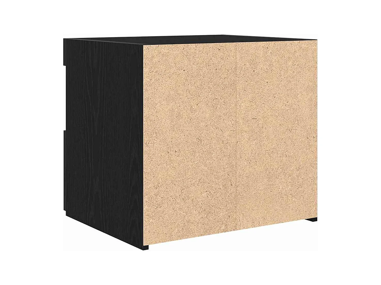 Meubles de chevet avec lumières LED 2 pcs Chêne noir 50x40x45 cm