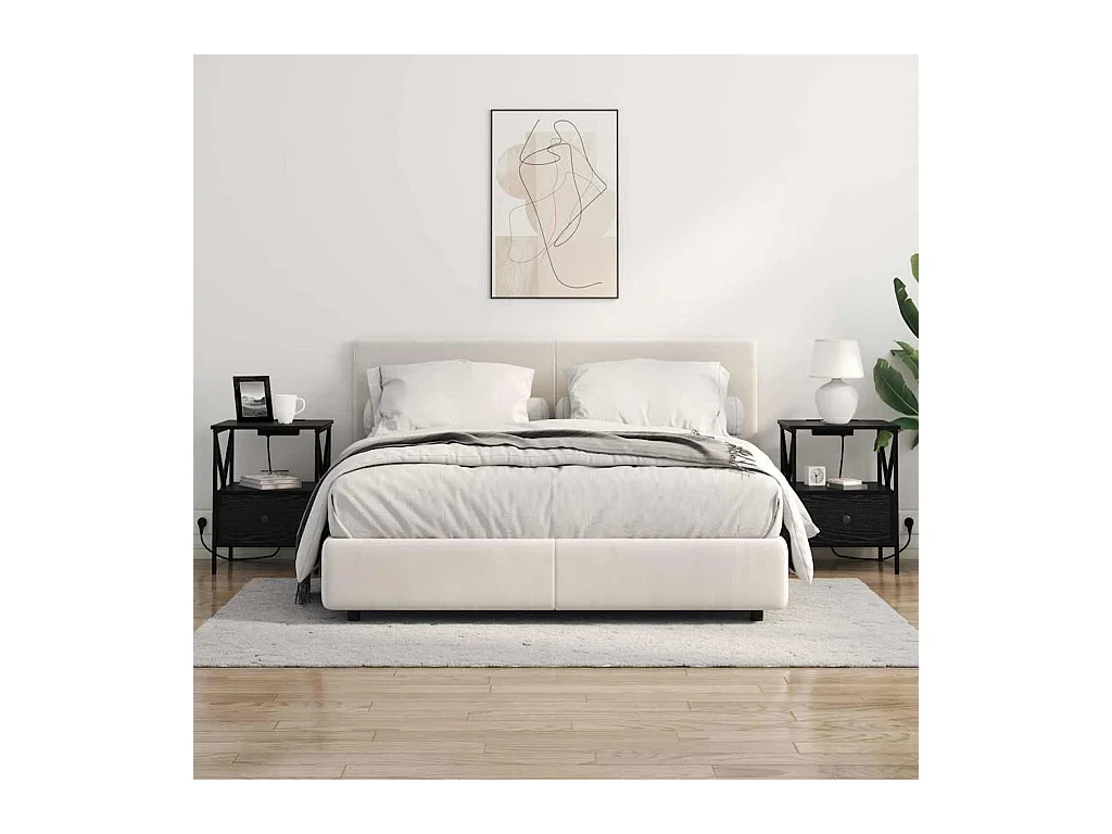 Cabinet de chevet 2 pcs Chêne noir 41.5 x 40.5 x 55 cm