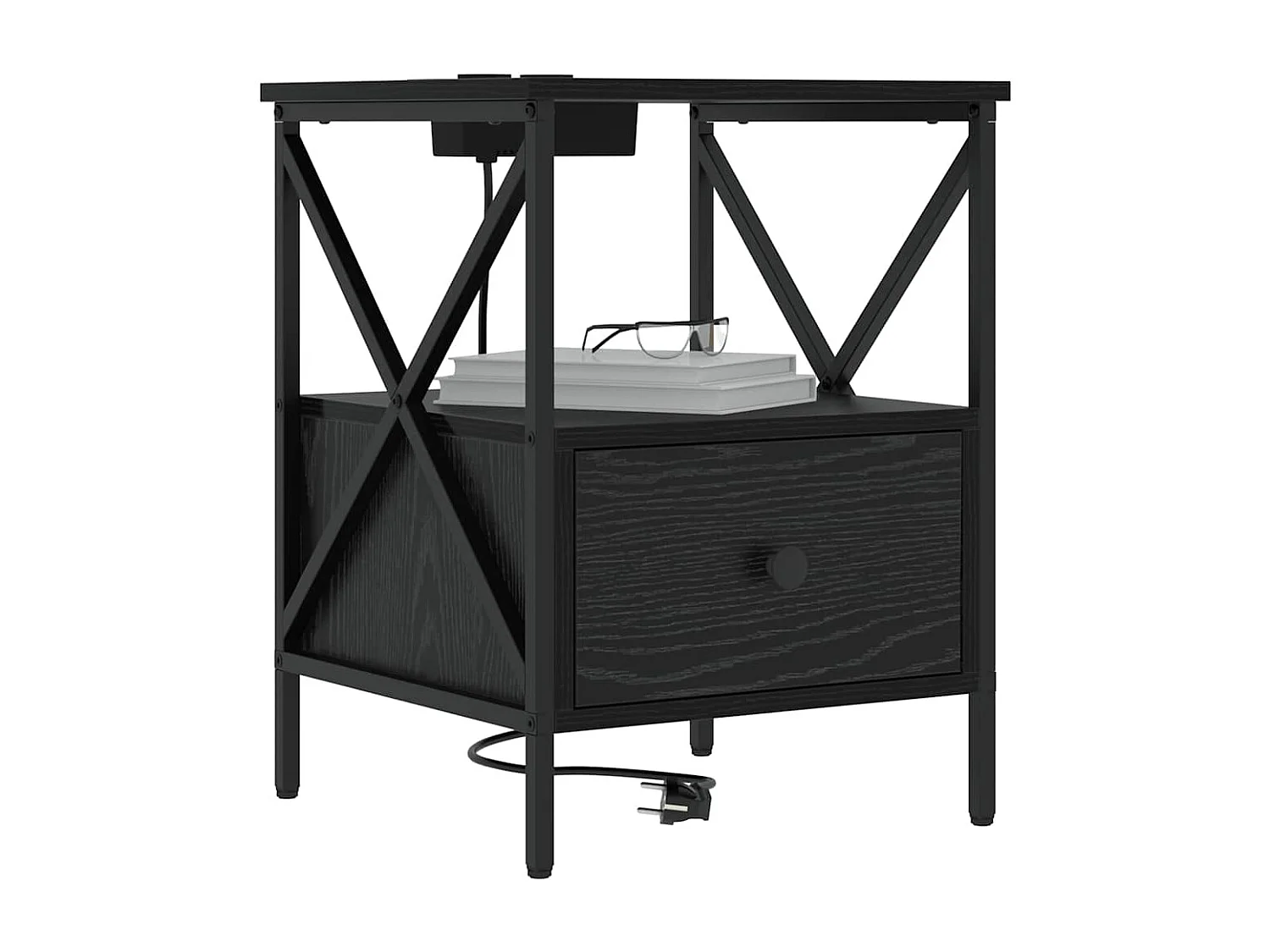 Cabinet de chevet 2 pcs Chêne noir 41.5 x 40.5 x 55 cm