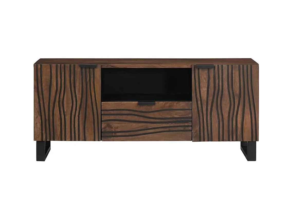 Meuble TV Marron 105 x 33 x 46 cm bois de manguier massif