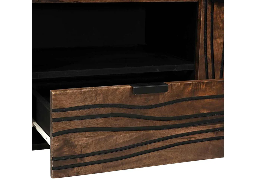 Meuble TV Marron 105 x 33 x 46 cm bois de manguier massif