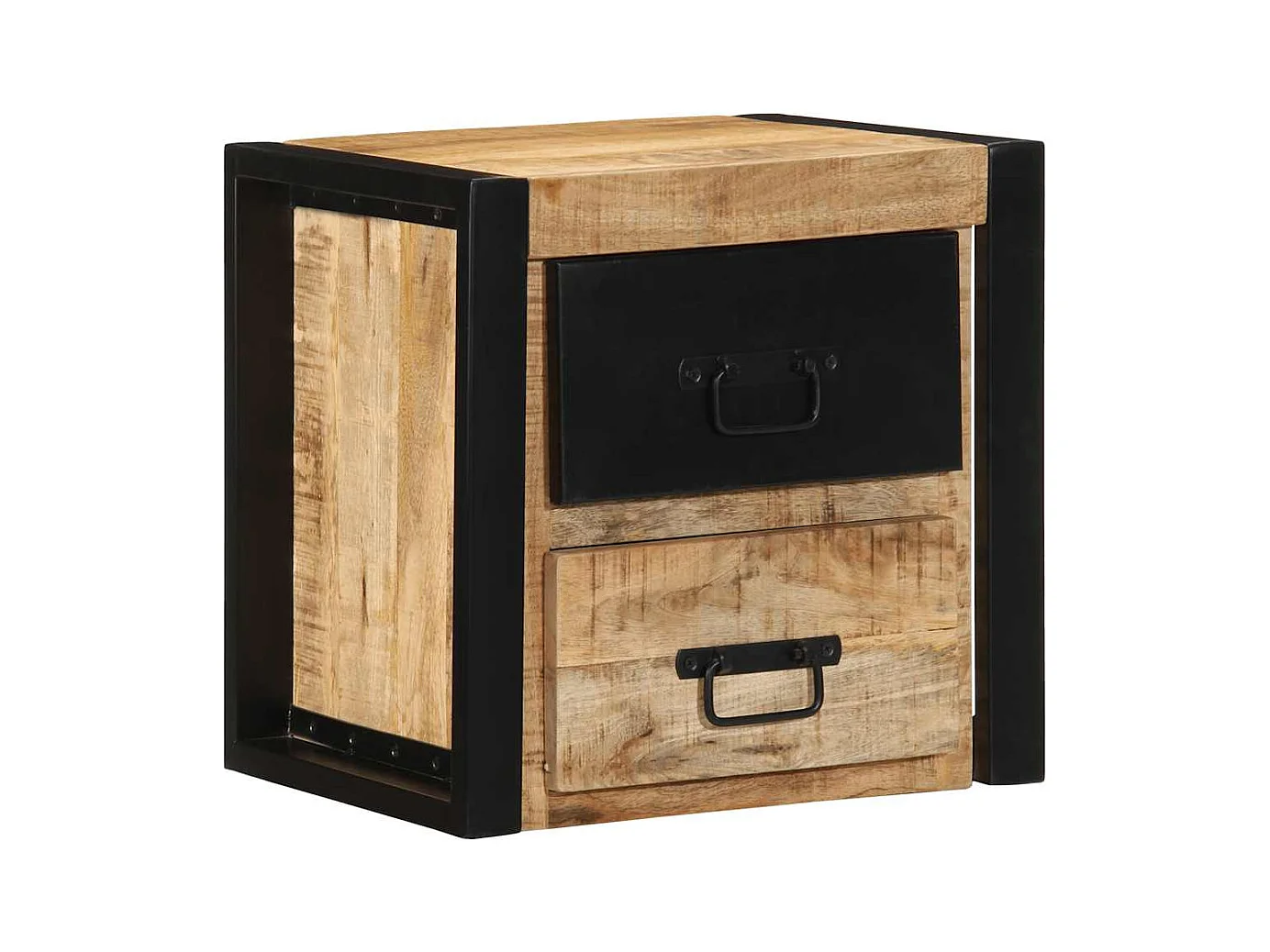 Table de chevet 40x35x40 cm bois massif de manguier brut