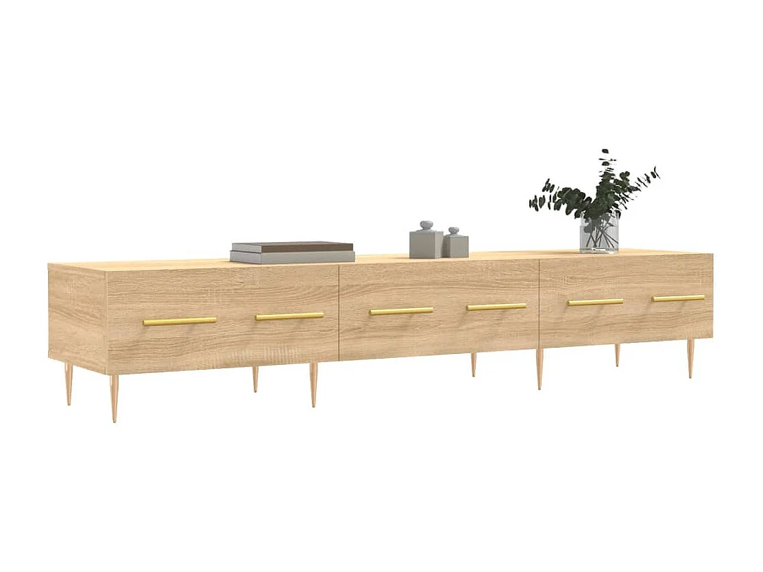 Mueble de TV de roble Sonoma 150x36x30 cm madera de ingeniería