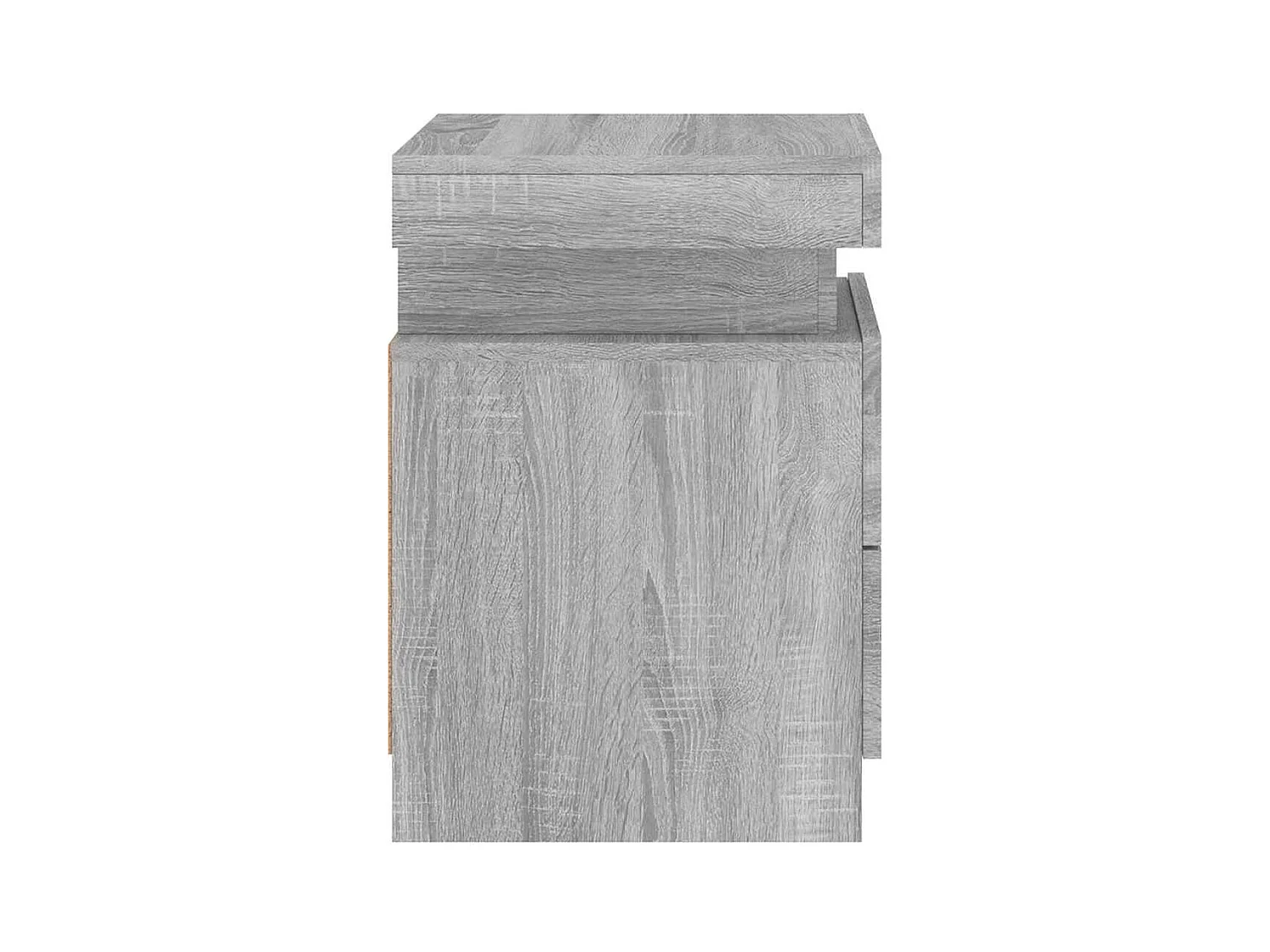 Tables de chevet avec lumières LED 2 pcs sonoma gris 35x39x55cm