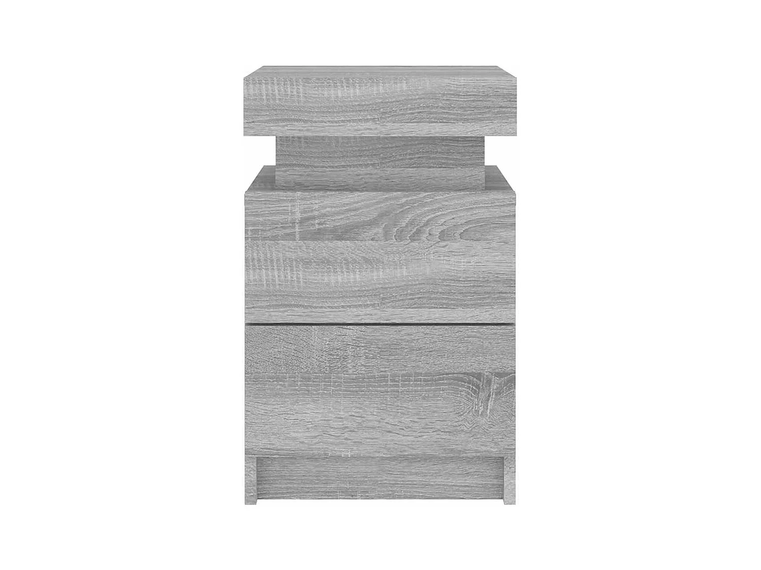 Tables de chevet avec lumières LED 2 pcs sonoma gris 35x39x55cm