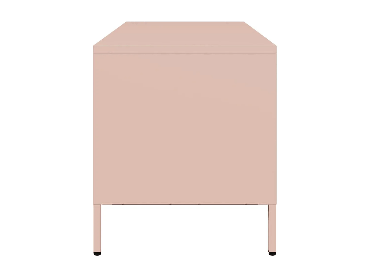 Meuble TV rose 101,5x39x43,5 cm acier laminé à froid