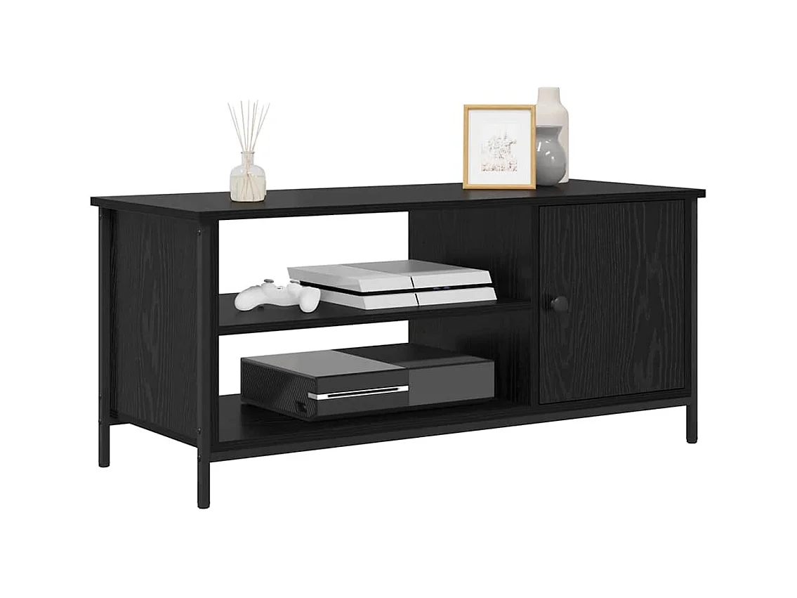 Meuble TV Chêne noir 100 x 40 x 45 cm Bois d'ingénierie
