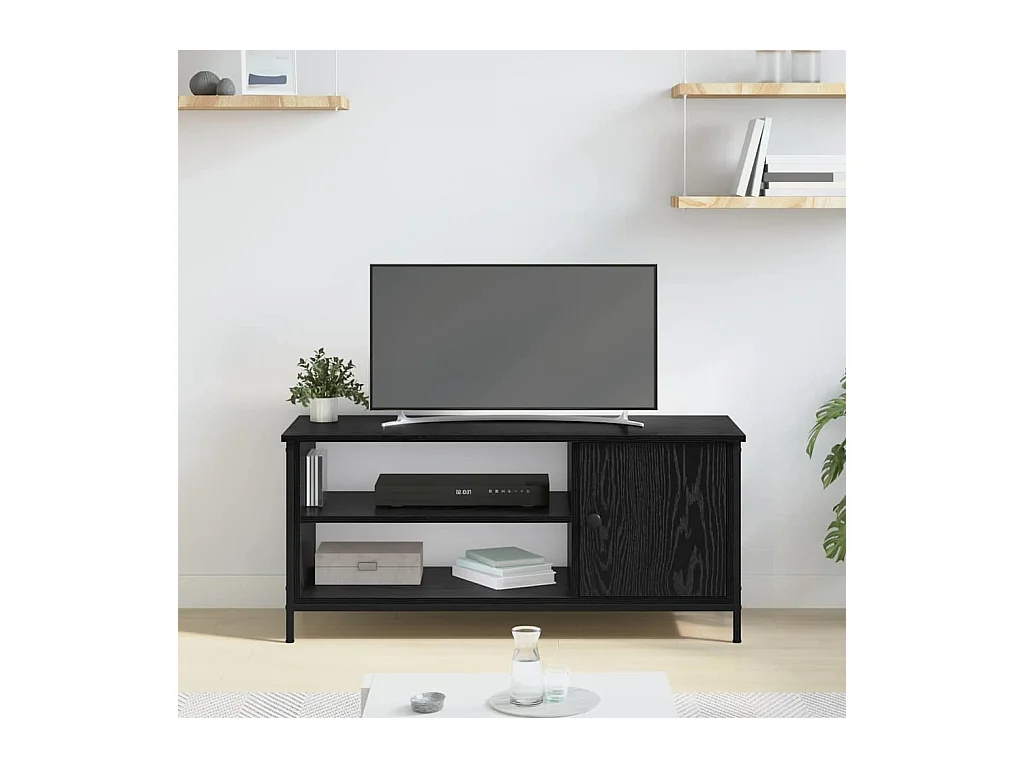 Meuble TV Chêne noir 100 x 40 x 45 cm Bois d'ingénierie