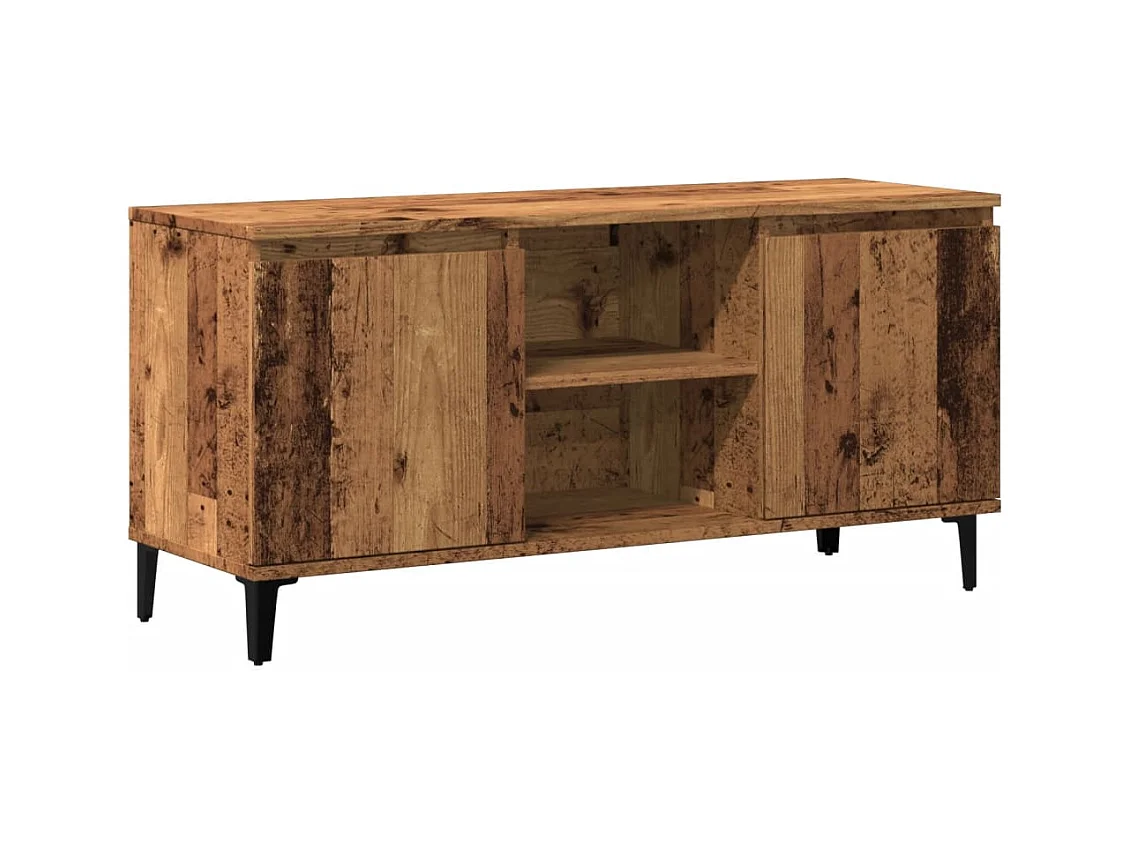 Meuble TV vieux bois 102x35x50 cm bois d'ingénierie