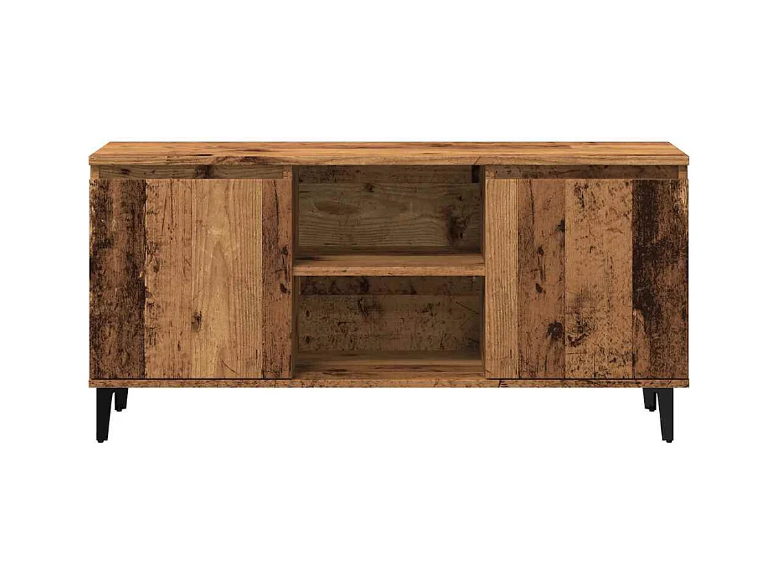 Meuble TV vieux bois 102x35x50 cm bois d'ingénierie
