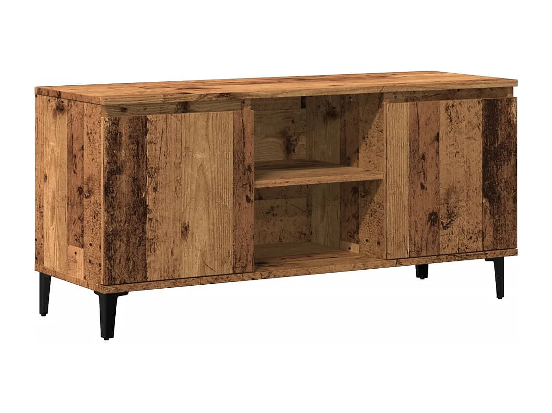 Meuble TV vieux bois 102x35x50 cm bois d'ingénierie