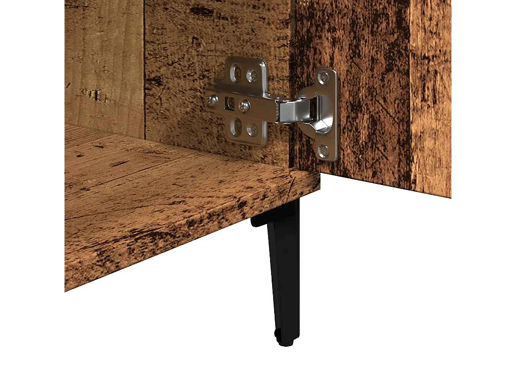 Meuble TV vieux bois 102x35x50 cm bois d'ingénierie