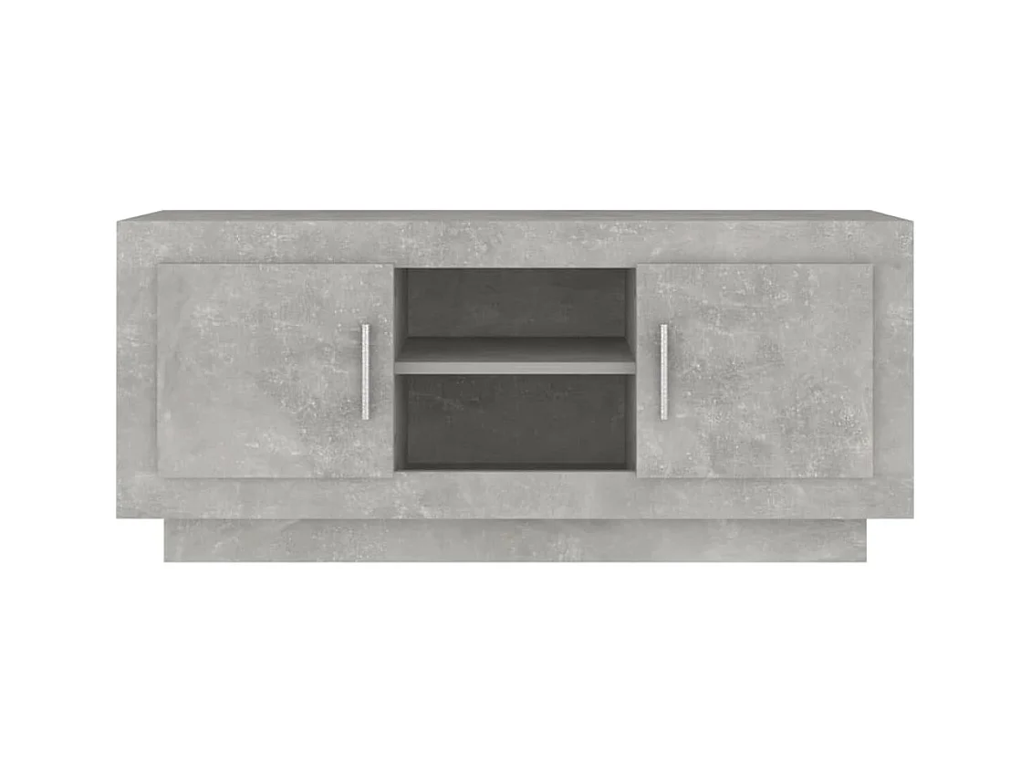 Betongrauer TV-Schrank 102x35x45 cm Holzwerkstoff