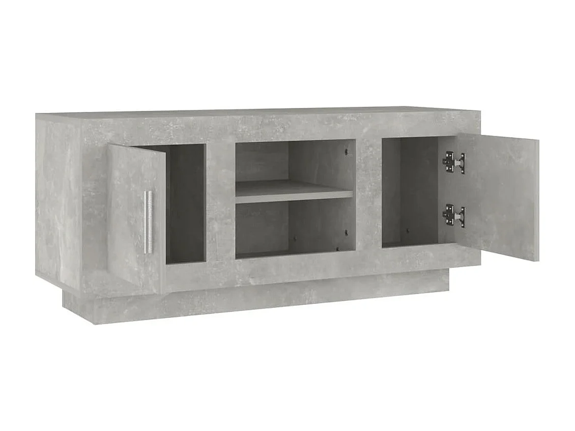 Betongrauer TV-Schrank 102x35x45 cm Holzwerkstoff