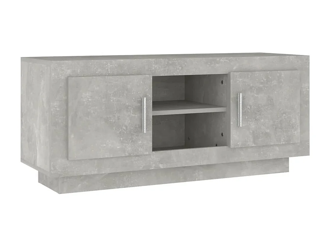 Mobile TV grigio cemento 102x35x45 cm in legno ingegnerizzato