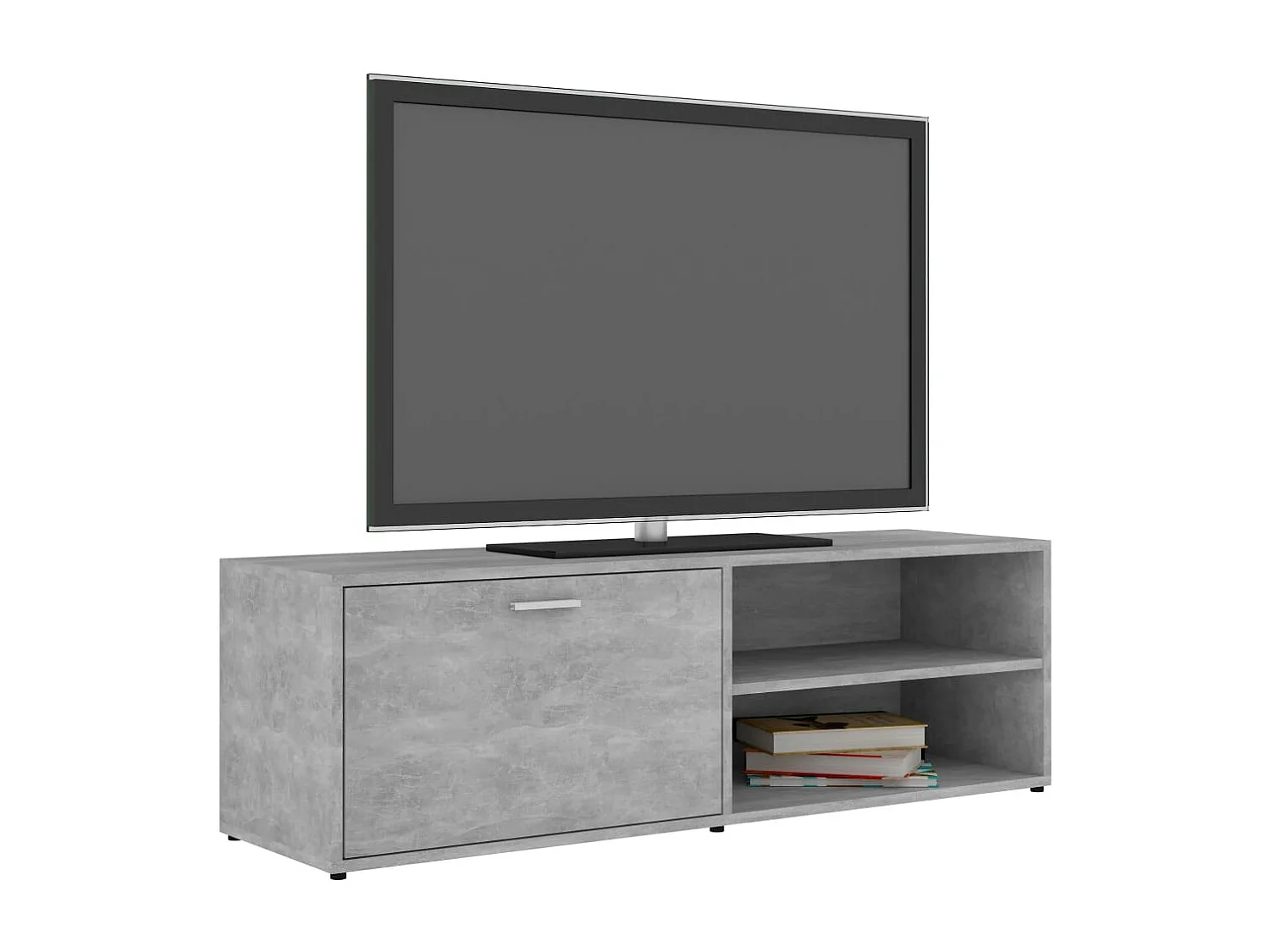 Mobile TV grigio cemento 120x34x37 cm in legno ingegnerizzato