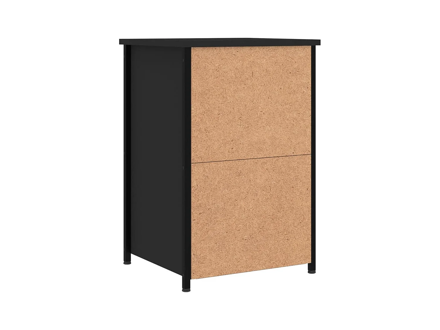 Comodino nero 40x36x60 cm in legno ingegnerizzato