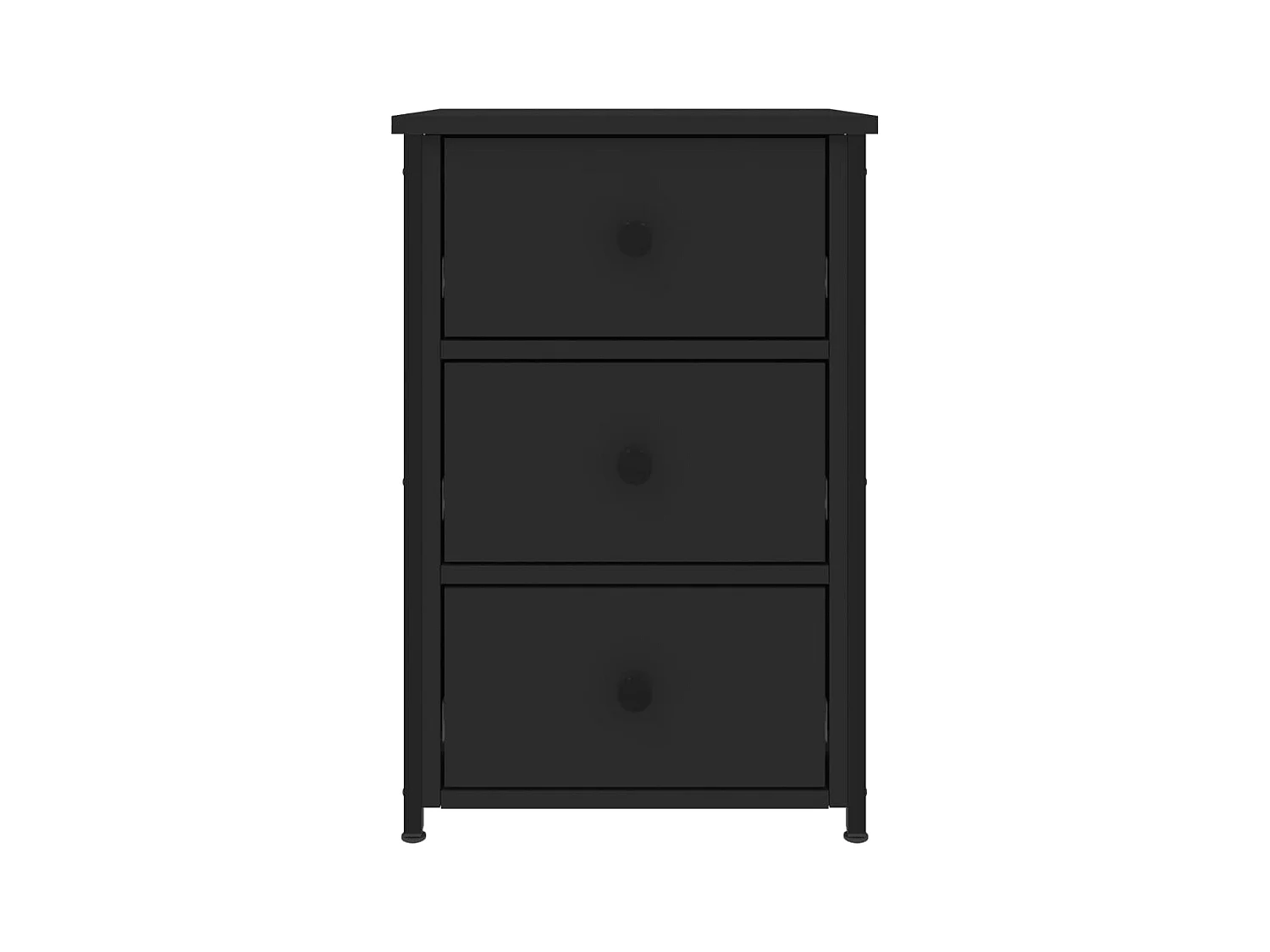 Comodino nero 40x36x60 cm in legno ingegnerizzato