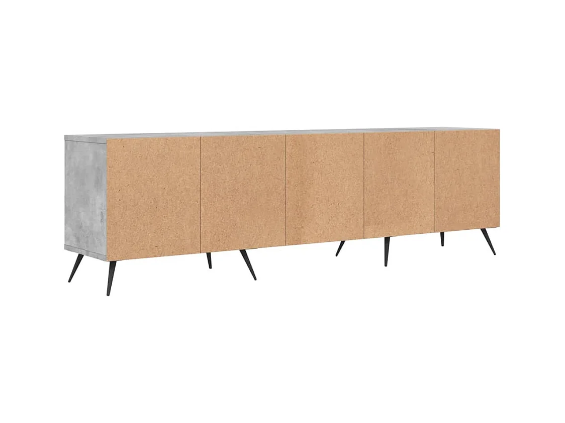 Meuble TV gris béton 150x30x44,5 cm bois d'ingénierie