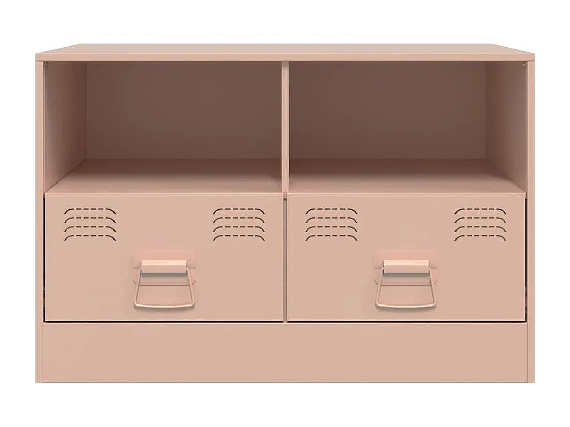 Mobile porta TV rosa 67x39x44 cm in acciaio