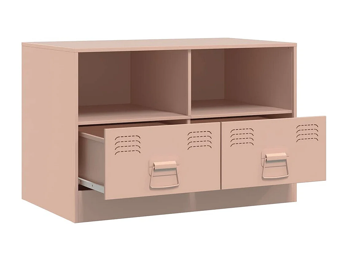 Meuble TV rose 67x39x44 cm acier