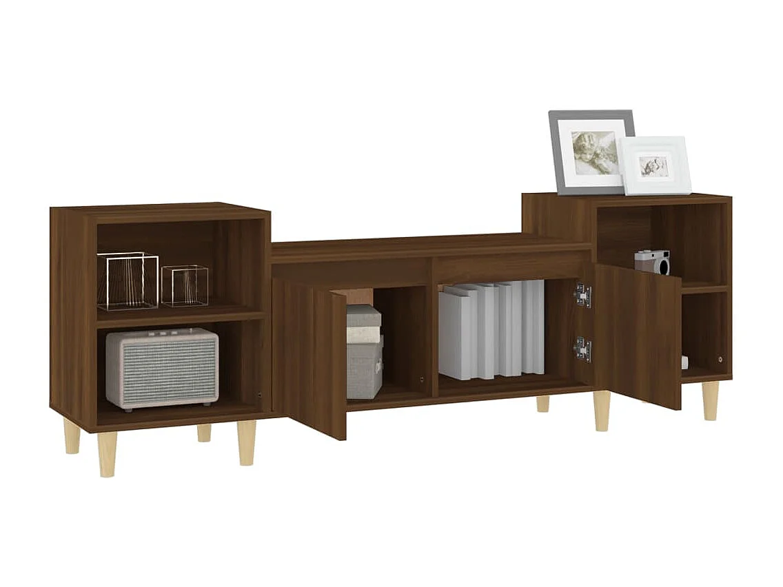 Mueble de TV Roble marrón 160x35x55 cm Madera de ingeniería