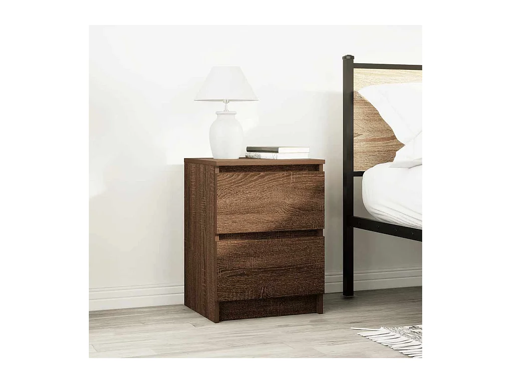 Meuble TV chêne marron 40x35x54 cm bois d'ingénierie