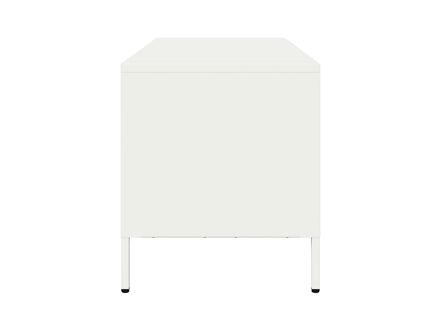 Meuble TV blanc 101,5x39x43,5 cm acier laminé à froid