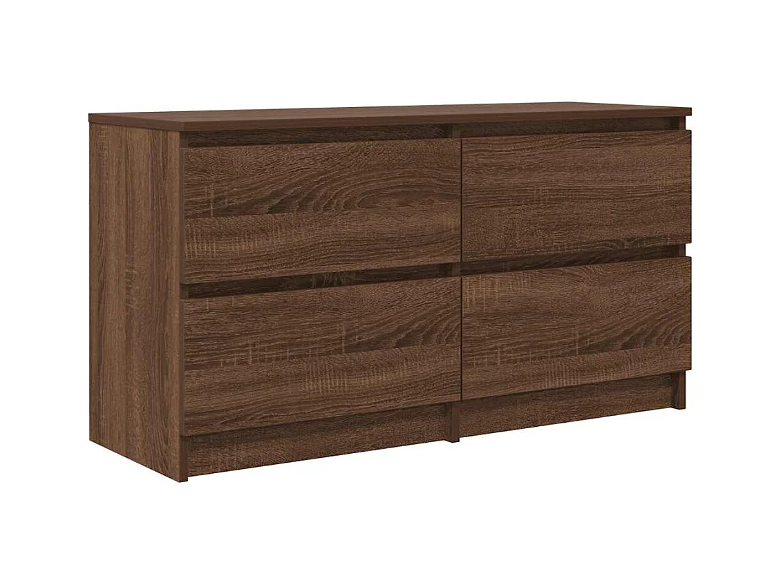 Meuble TV chêne marron 100x35x54 cm bois d'ingénierie