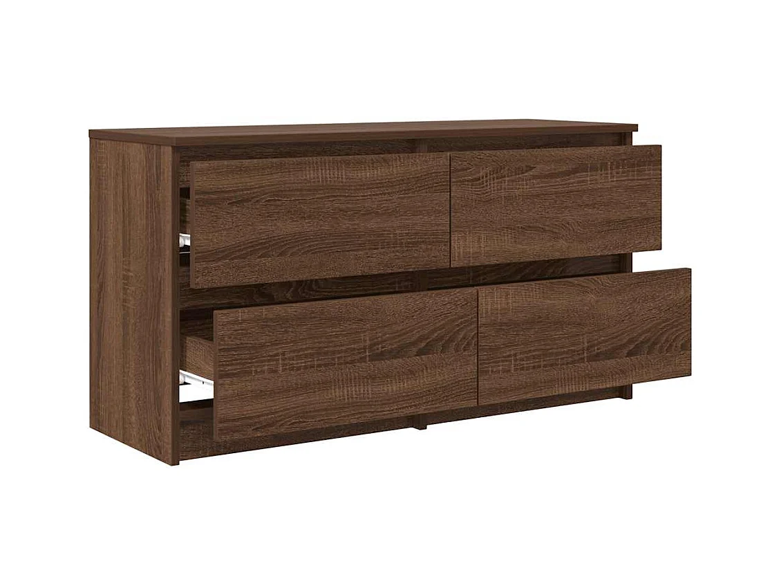 Meuble TV chêne marron 100x35x54 cm bois d'ingénierie
