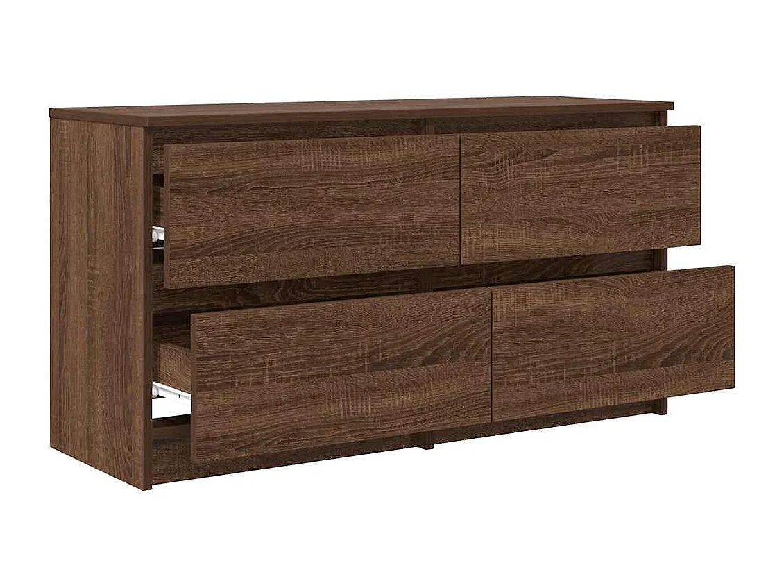 Meuble TV chêne marron 100x35x54 cm bois d'ingénierie
