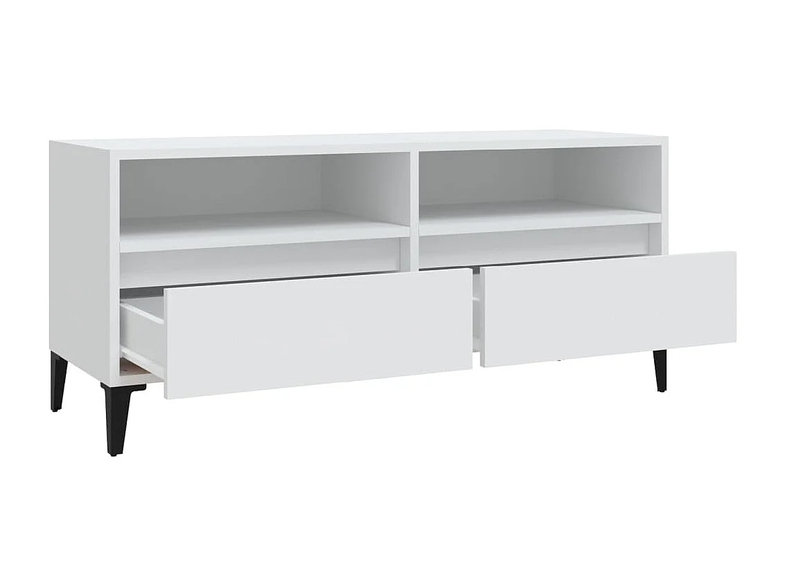 Weißer TV-Schrank 100x34,5x44,5 cm Holzwerkstoff