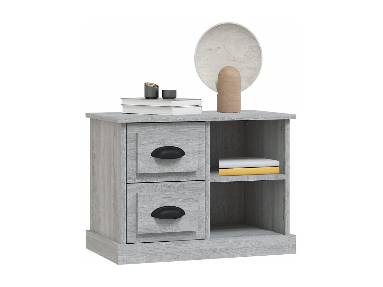 Comodino grigio Sonoma 60x35,5x45 cm