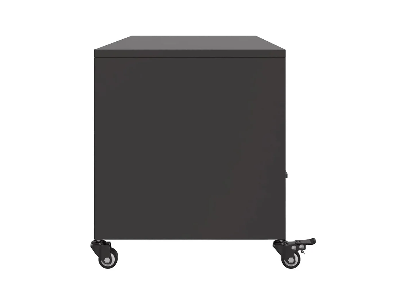 Meuble TV noir 100,5x39x43,5 cm acier