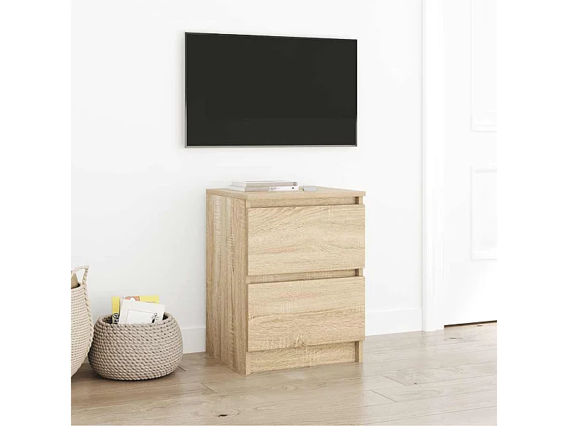 Meuble TV chêne sonoma 40x35x54 cm bois d'ingénierie