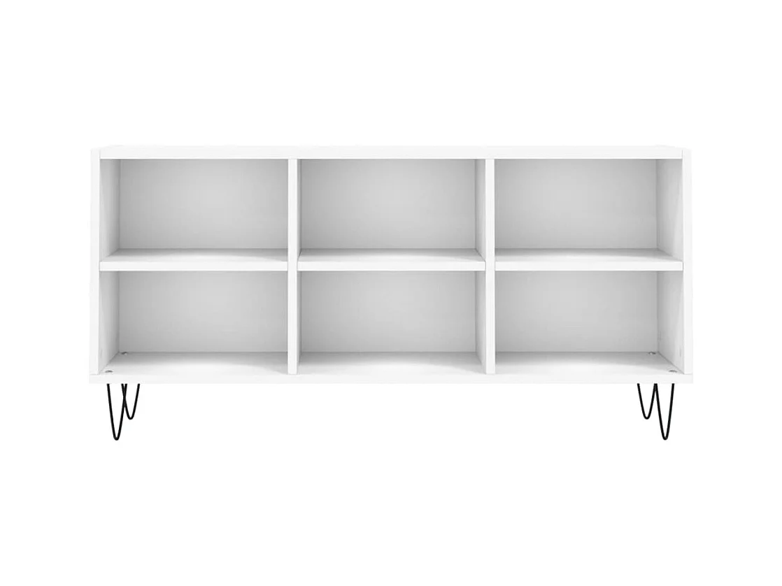 Meuble TV blanc 103,5x30x50 cm bois d'ingénierie