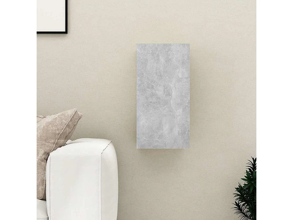 Meuble TV Gris béton 30,5x30x60 cm Bois d’ingénierie