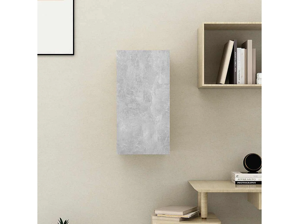 Meuble TV Gris béton 30,5x30x60 cm Bois d’ingénierie