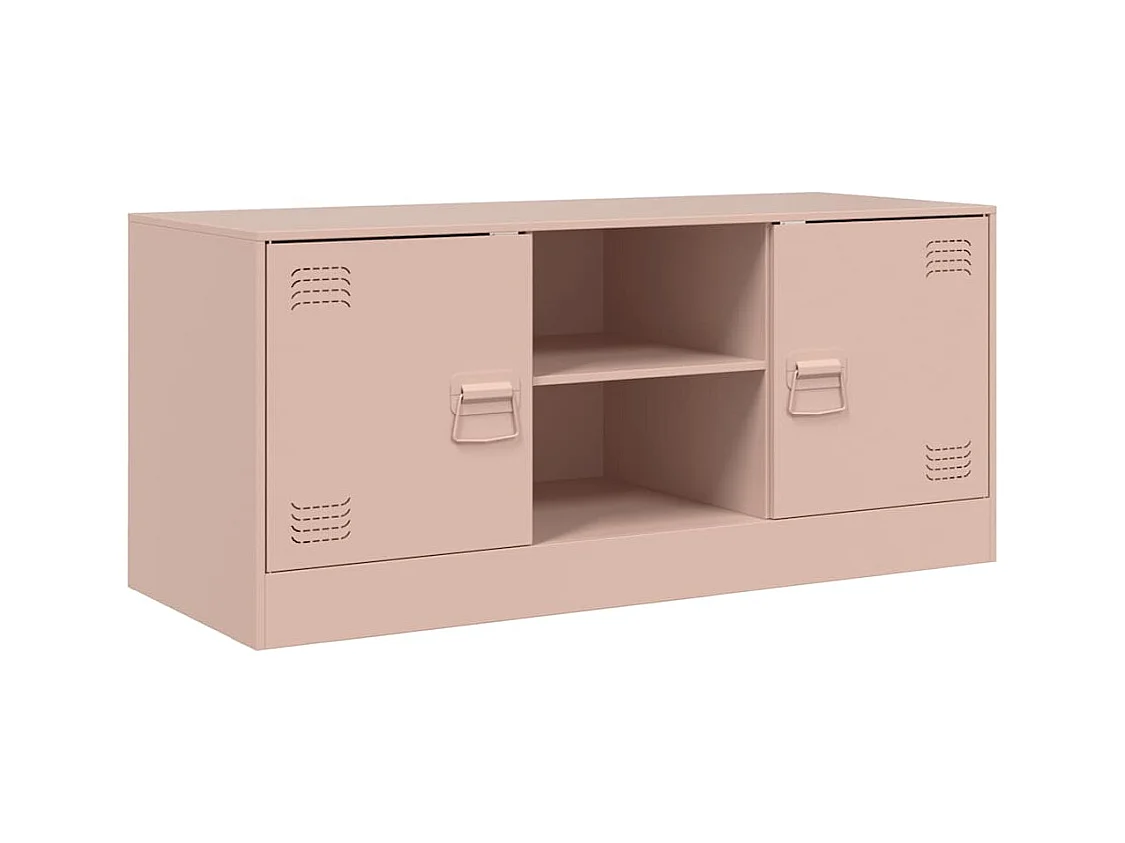 Mobile porta TV rosa 99x39x44 cm in acciaio