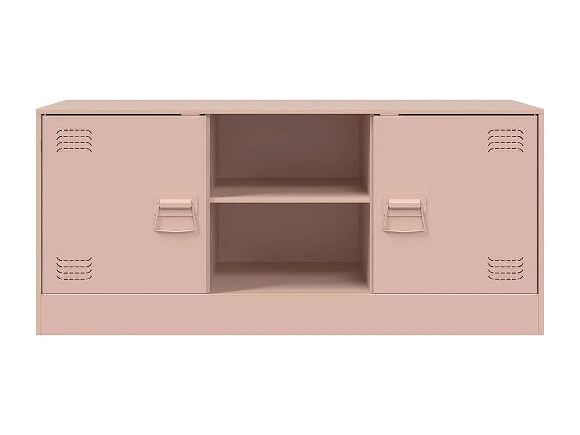 Mobile porta TV rosa 99x39x44 cm in acciaio