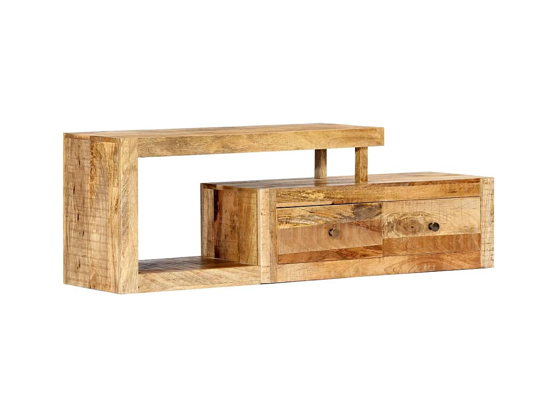 Meuble TV 120x30x40 cm Bois massif de manguier