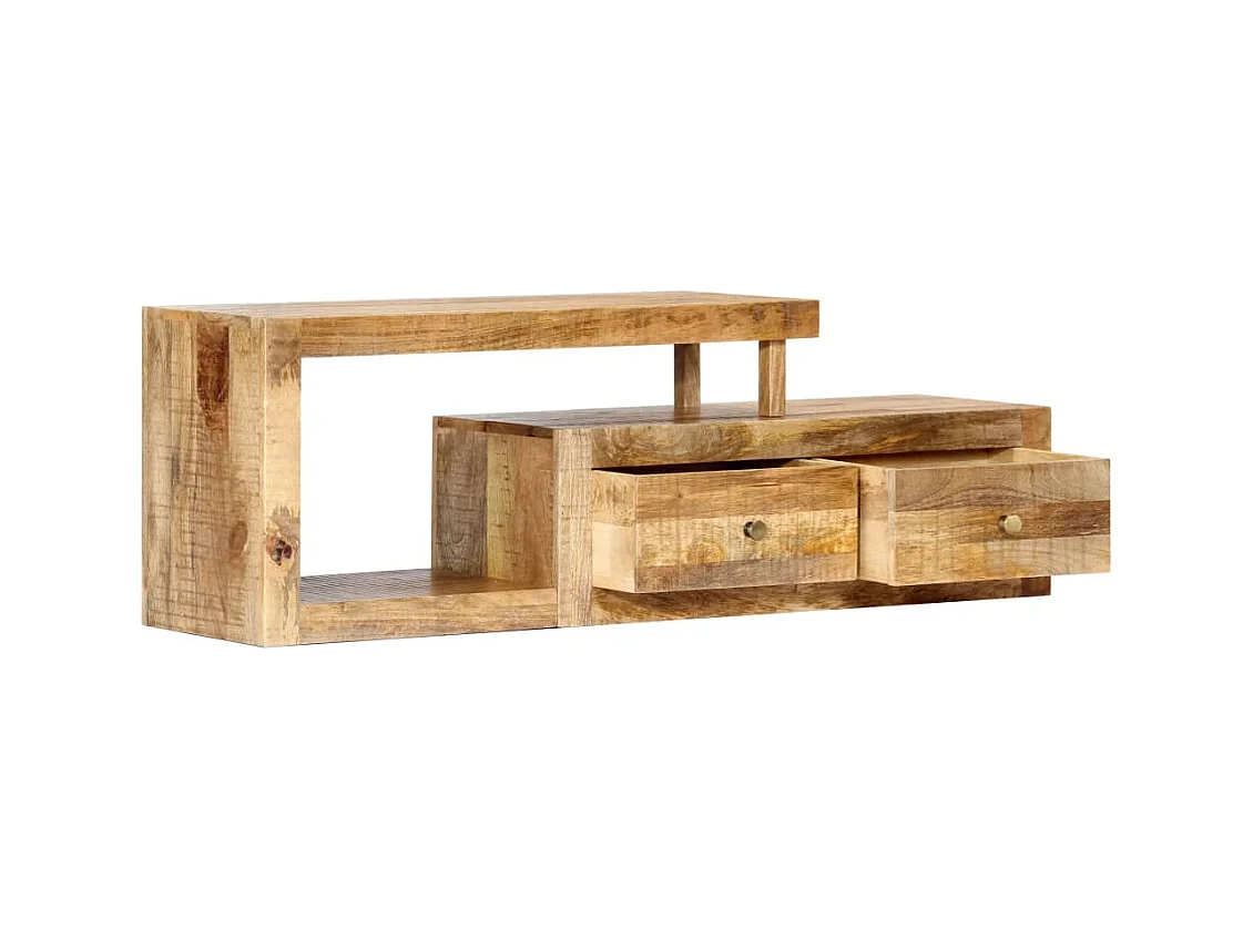 Meuble TV 120x30x40 cm Bois massif de manguier