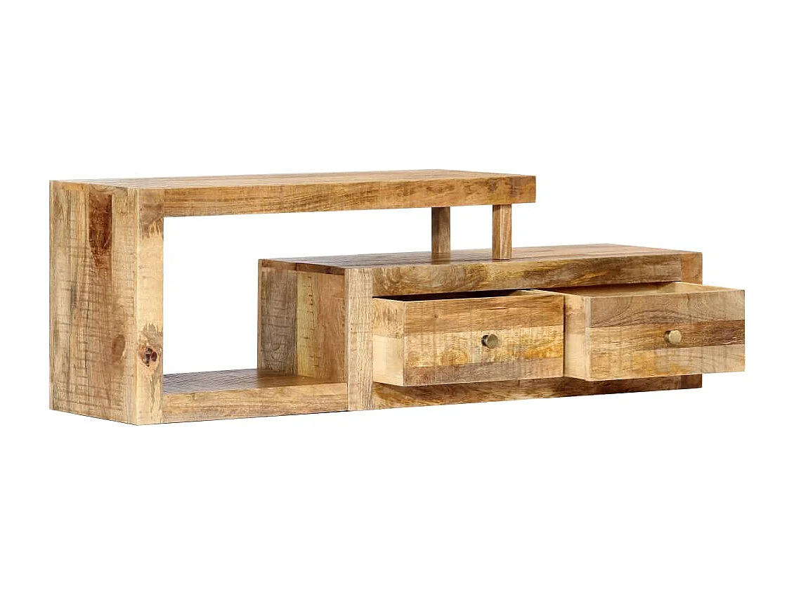 Meuble TV 120x30x40 cm Bois massif de manguier