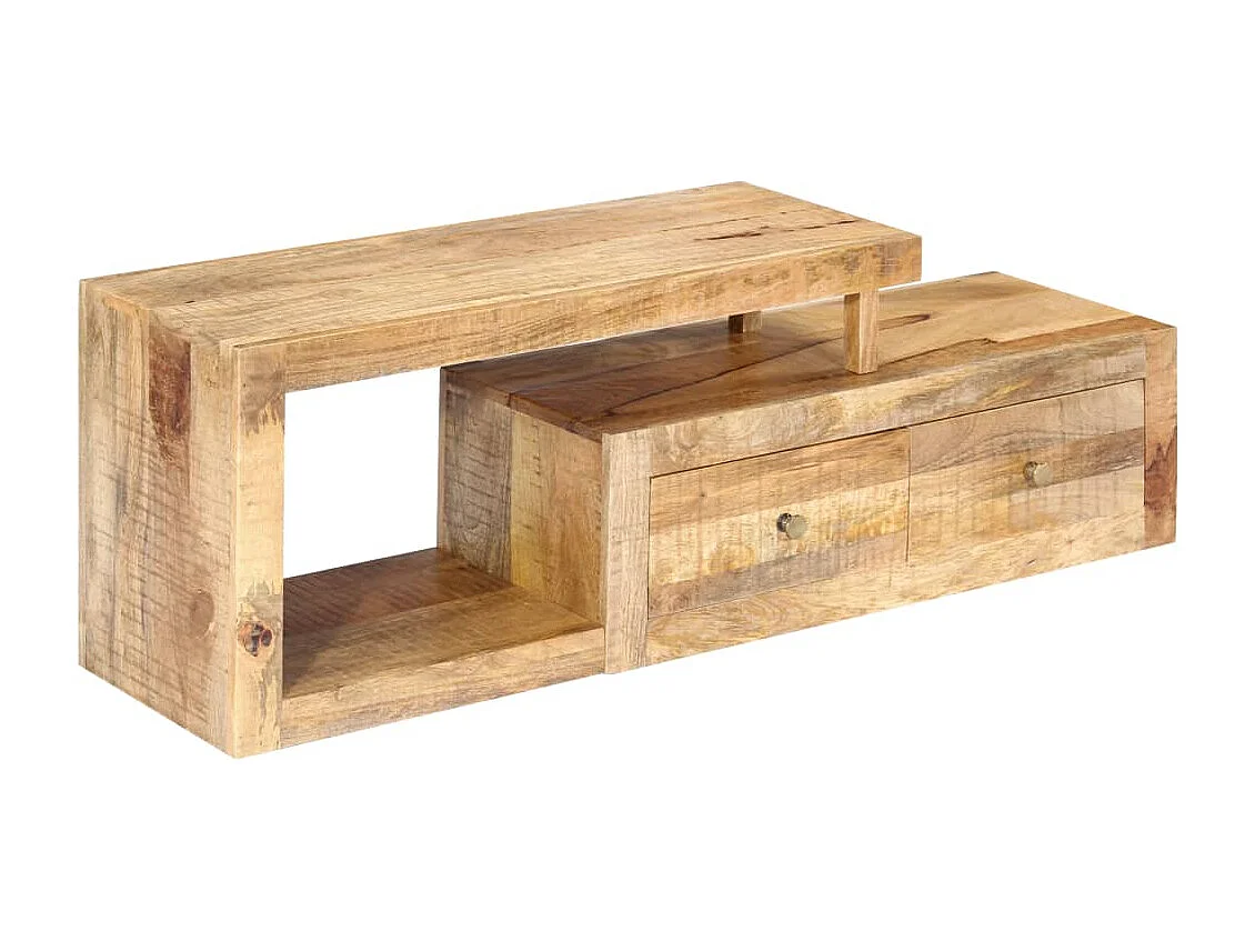Meuble TV 120x30x40 cm Bois massif de manguier