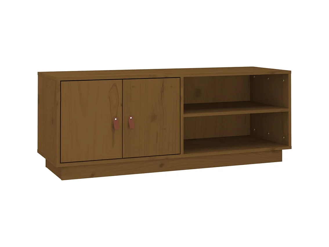 Mobile TV color miele 105x34x40 cm in legno massello di pino